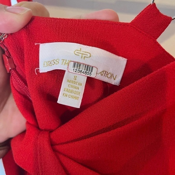 Dress the population Bianca red twist sweetheart dress - Picture 5 of 6